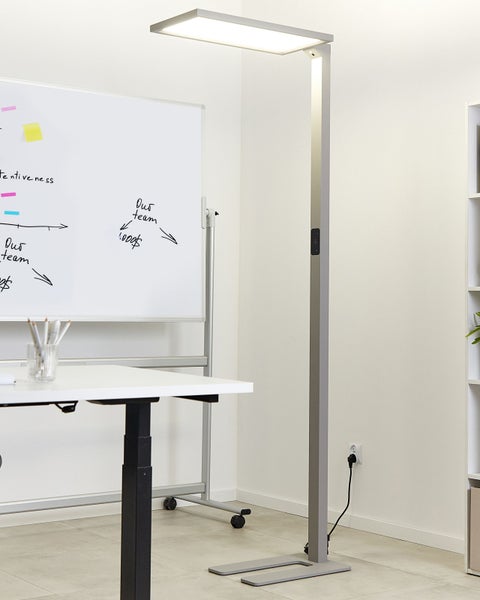 LED Stehlampe ORION mit Bewegungsmelder Metall Silber