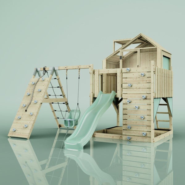 PolarPlay Spielturm Anika aus Holz in Grün,