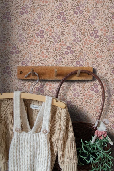 ESTAhome Tapete Blumen mauve-violett - 50 x 900 cm - 131458