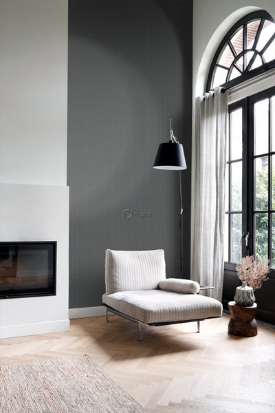 Origin Wallcoverings Tapete Fischgrätmuster Graublau - 0,53 x 10,05 m - 347661