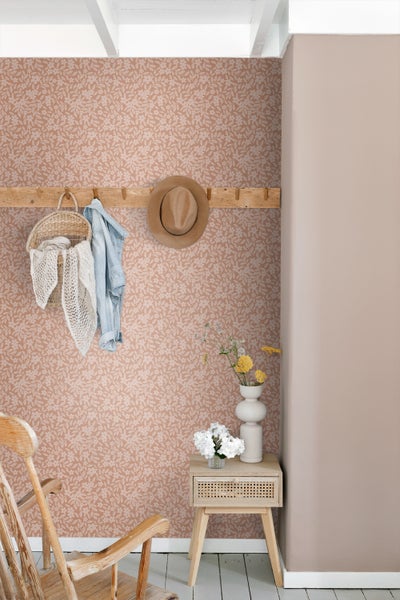 ESTAhome Tapete Blumen Terrakottarosa - 50 x 900 cm - 131445
