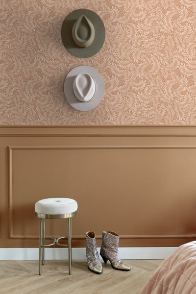 ESTAhome Tapete Blätter Terrakotta - 50 x 900 cm - 131140