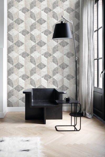 Origin Wallcoverings Tapete 3D Marmor Motiv Beige und Taupe - 53 cm x 10.05 m - 347317