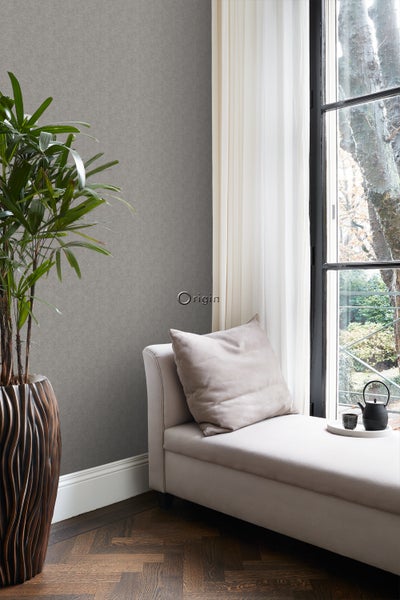 Origin Wallcoverings Tapete Fischgrätmuster Taupe - 53 cm x 10.05 m - 347665