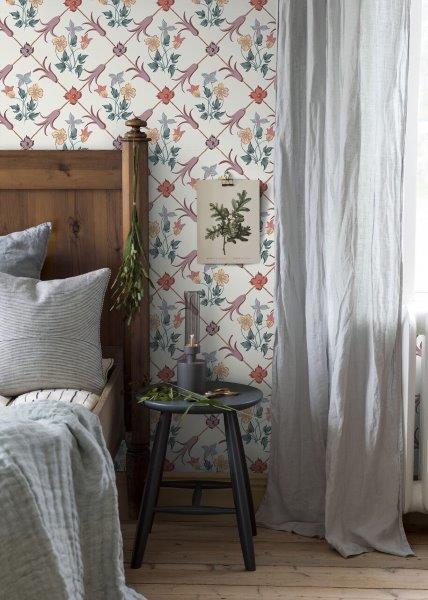 Borastapeter Tapete Blumen Multicolor - 53 cm x 10.05 m - 660042