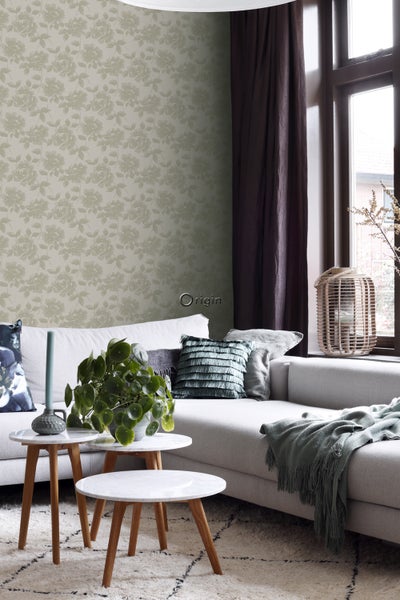 Origin Wallcoverings Tapete Rosen Hellbraun - 53 cm x 10.05 m - 347027