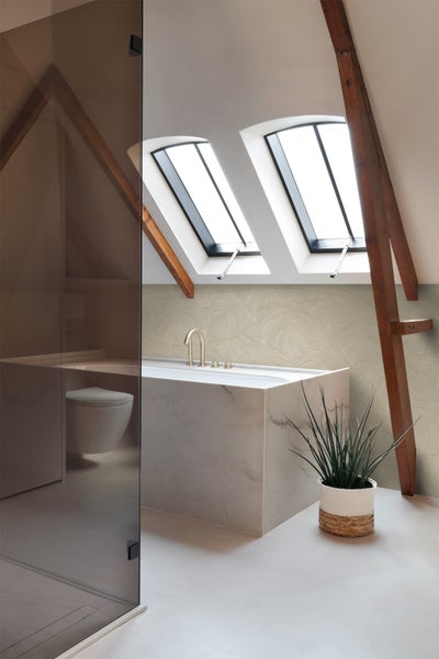 Origin Wallcoverings Tapete tropische Blätter Taupe - 53 cm x 10.05 m - 348024