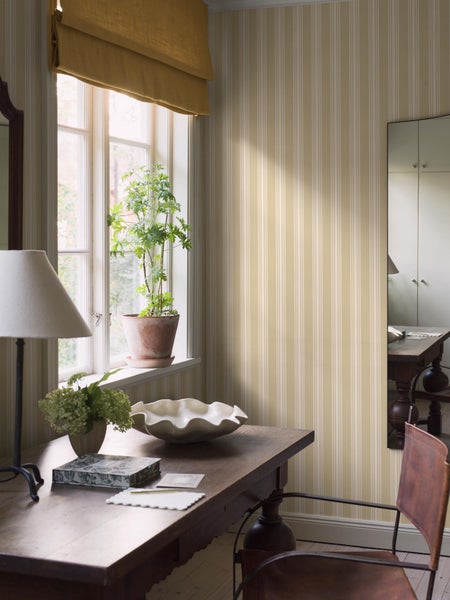 Borastapeter Tapete Streifen Beige - 53 cm x 10.05 m - 662667