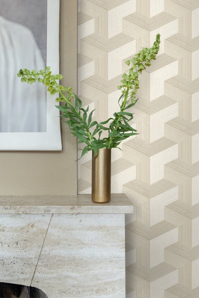 Origin Wallcoverings Tapete 3D-Muster Hellbeige - 0.53 x 10.05 m - 347948