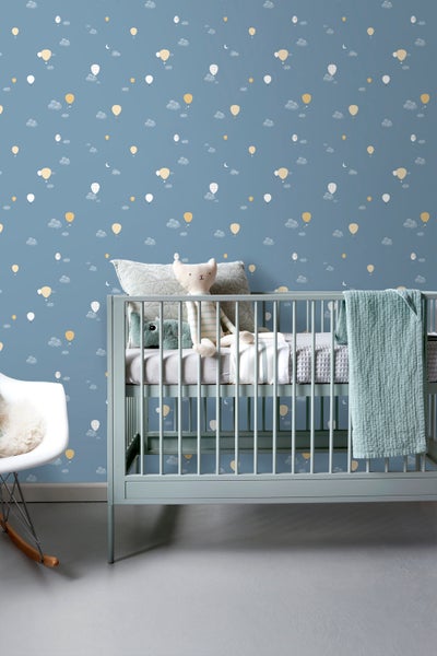 Sanders und Sanders Tapete Luftballons Dunkelblau - 53 cm x 10 m - 640287