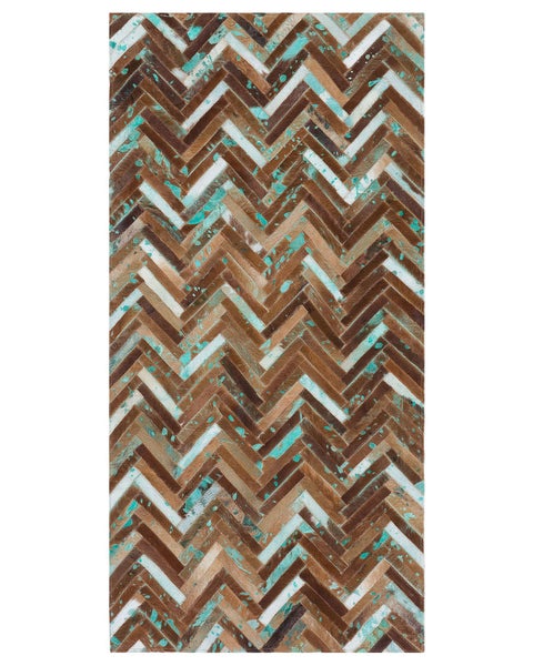 Teppich AMASYA Braun 80 x 150 cm Echtleder