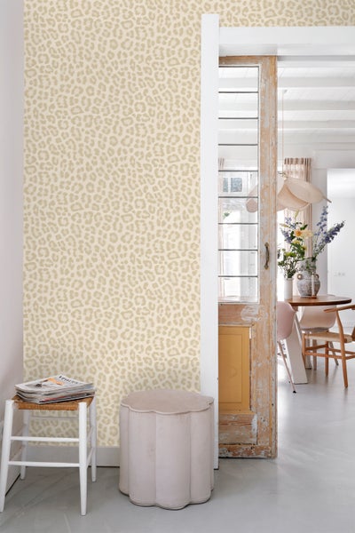 ESTAhome Tapete Leopardenmuster Beige - 53 cm x 10.05 m - 139965