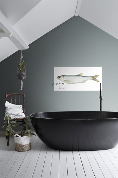 ESTAhome Wandtattoo Fisch Gelb und Blau - 97 x 48.5 cm - 159038