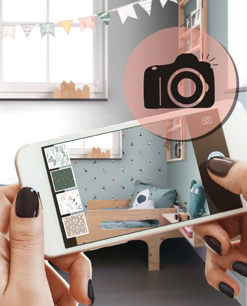 Graue Lagerbox mit roten Griffen