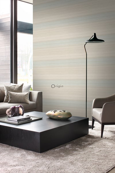 Origin Wallcoverings Tapete Gewebeoptik mit Farbverlauf Beige - 53 cm x 10.05 m - 347750