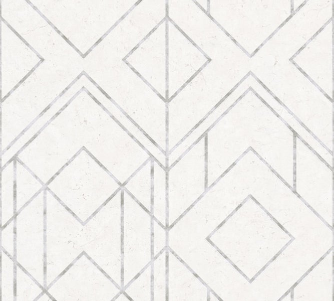 Wohnzimmer mit Sofa, Zierkissen, Beistelltisch, Dekoration, Backsteinmauer und Tapete