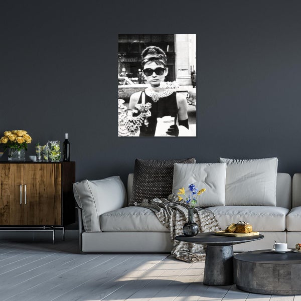 Acrylglasbild | Glasbild | Wanddeko | Audrey Hepburn | inkl. rückseitigem Aufhängesystem | Artikel: AGP00597 Format: 60x90 cm