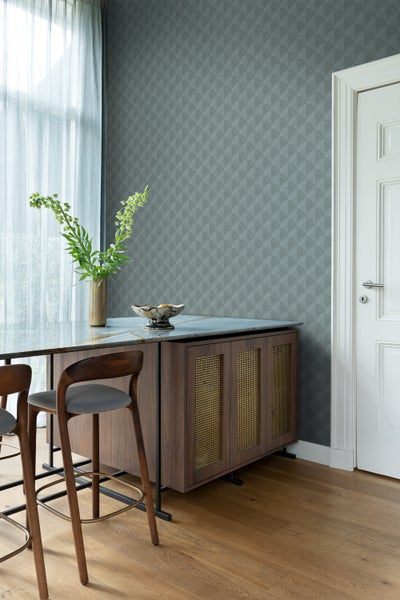 Origin Wallcoverings Tapete 3D Muster Graublau - 50 x 900 cm - 347990