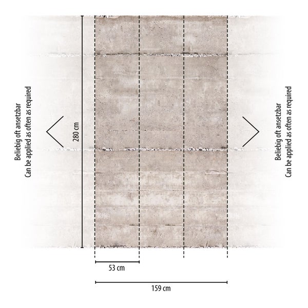Abmessungen einer Betonwand für den Innen- und Außenbereich