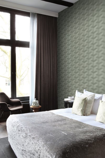 Origin Wallcoverings Tapete 3D-Muster Graugrün - 50 x 900 cm - 348003