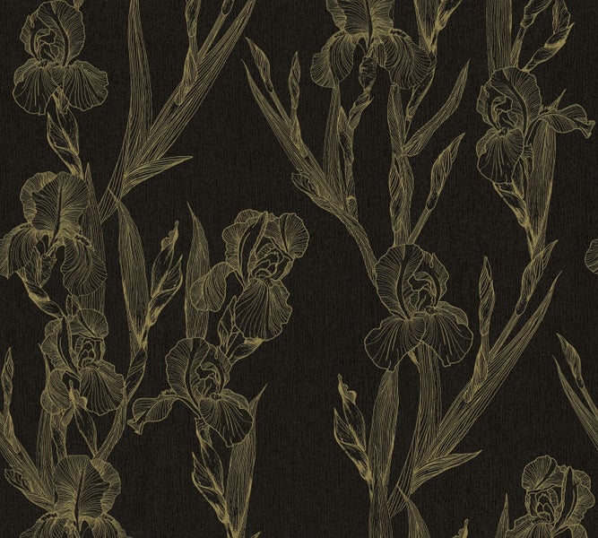 Tapete mit Irisblütenmuster