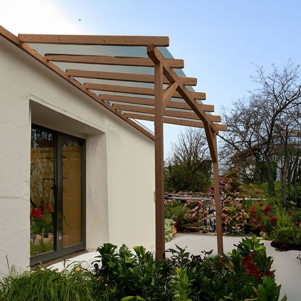 Anlehncarport aus Holz für Auto VALANGO
