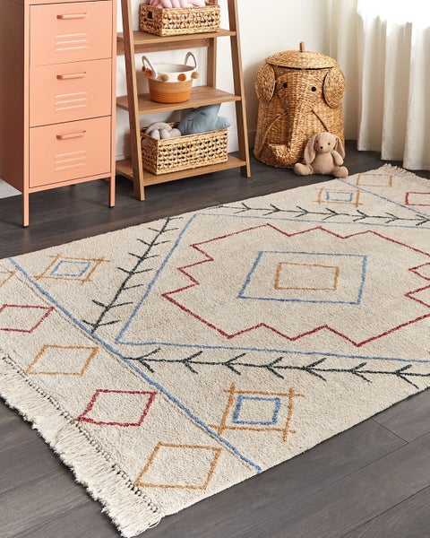 Kinderteppich KUSKAN Bunt 160 x 230 cm Baumwolle