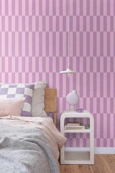 ESTAhome Tapete Streifen Lila - 50 x 900 cm - 131422