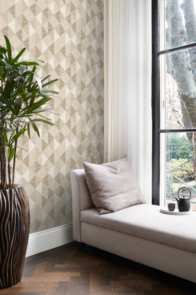 Origin Wallcoverings Tapete 3D Grasmuster Sandbeige - 50 x 900 cm - 347882