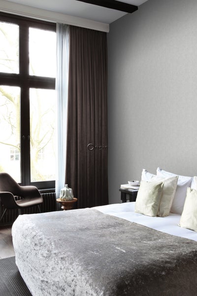 Origin Wallcoverings Tapete Fischgrätmuster Hellgrau - 0,53 x 10,05 m - 347664