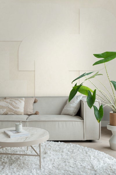 ESTAhome Fototapete 3D Muster Hellbeige - 3 x 2.79 m - 159421