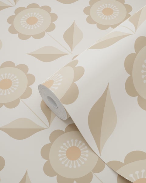 ESTAhome Tapete Blumen Beige - 50 x 900 cm - 130976