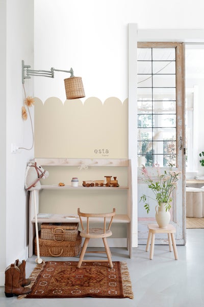 ESTAhome Fototapete halbhohe Wandverkleidung Sandbeige - 100 x 279 cm - 159230