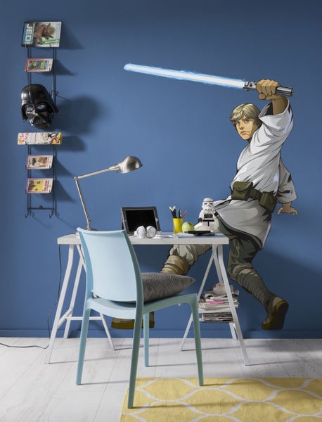 Disney Wandtattoo Star Wars Luke Skywalker XXL Grau - 127 x 200 cm - 612425