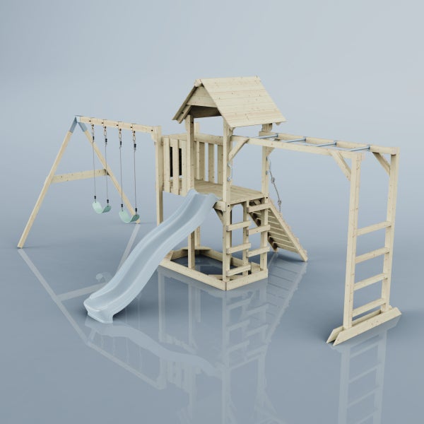 PolarPlay Spielturm Helsingborg aus Holz in Blau,