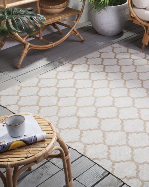 Outdoorteppich AKSU Beige 140 x 200 cm Zweiseitig
