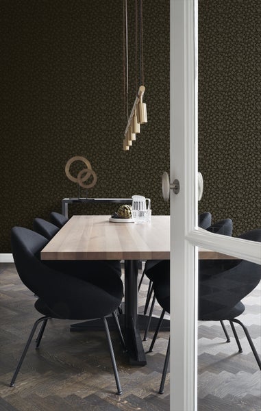 Origin Wallcoverings Tapete Blumen Schwarz - 53 cm x 10.05 m - 345440
