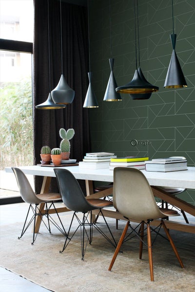 Origin Wallcoverings Tapete grafische Linien Grün - 53 cm x 10.05 m - 347728