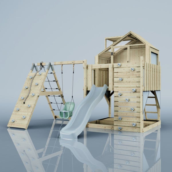 PolarPlay Spielturm Anika aus Holz in Blau,