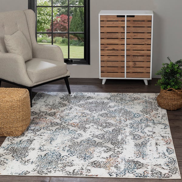 Vintage Orientalischer Teppich Blau/Orange 200x275 cm HARU