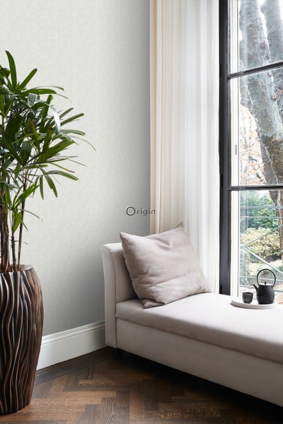 Origin Wallcoverings Tapete Fischgrätmuster Graugrün - 0,53 x 10,05 m - 347663