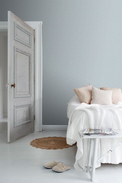 Borastapeter Tapete Blumen Blau - 53 cm x 10.05 m - 662653