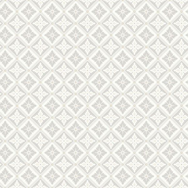 Borastapeter Tapete Fliesenmuster Grau und Weiß - 53 cm x 10.05 m - 660066
