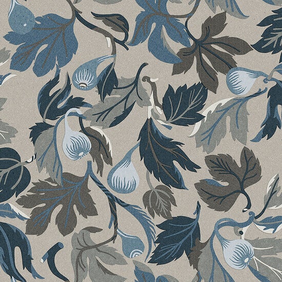 Borastapeter Tapete Blätter Graublau - 49 cm x 10.05 m - 660801