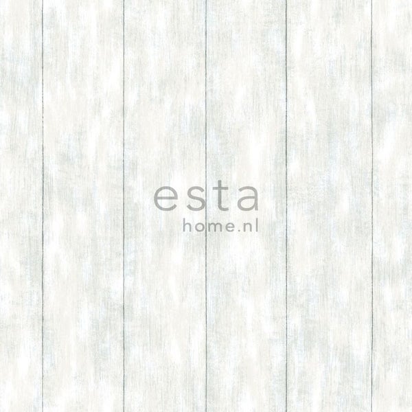 ESTAhome Tapete Holz-Optik Hellblau - 53 cm x 10.05 m - 128007
