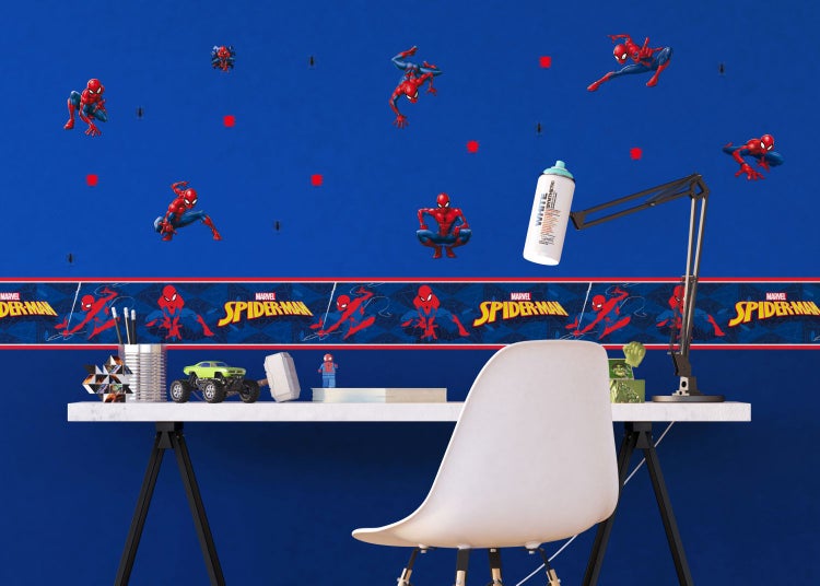 Sanders und Sanders Wandtattoo Spider-Man Blau und Rot - 30 x 30 cm - 600952