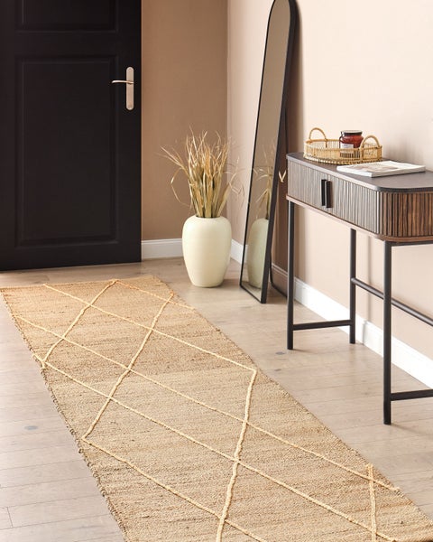 Teppich YUVACIK Beige 80 x 300 cm Jute