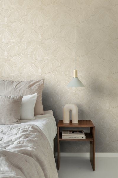 Origin Wallcoverings Tapete tropische Blätter Taupe - 53 cm x 10.05 m - 348024