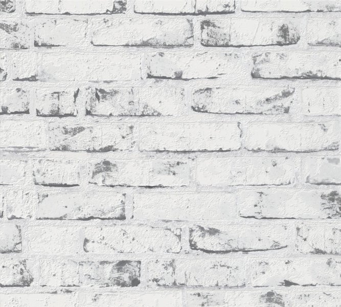 Dekorative Ziegelstein Tapete in einem hellen Raum.
