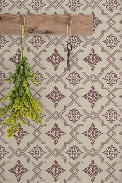 Duro Tapete Fliesenmuster Rot - 53 cm x 10.05 m - 661180